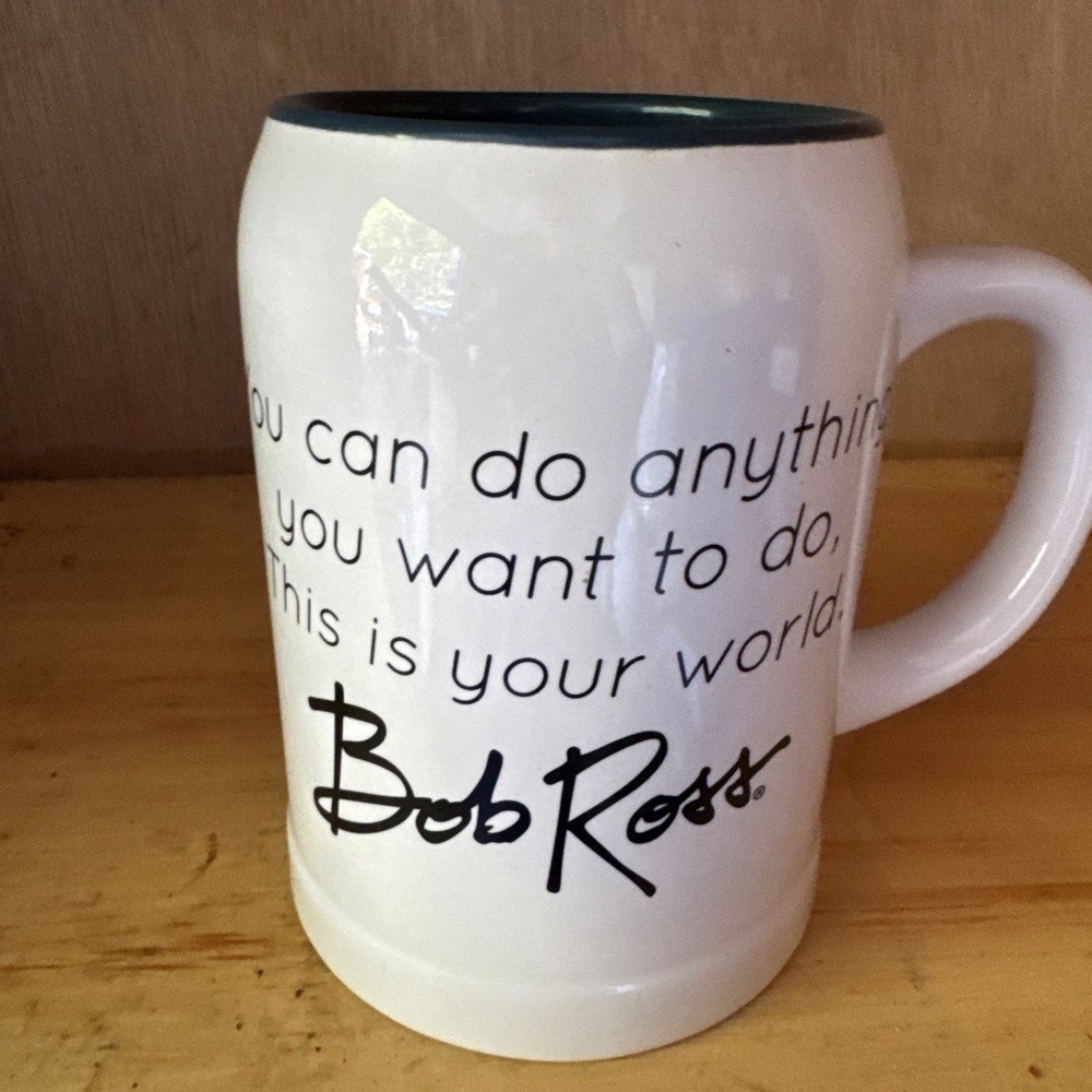 2017 Bob Ross Large Coffee Mug W/  Saying This Is Your World NWOT Rare
